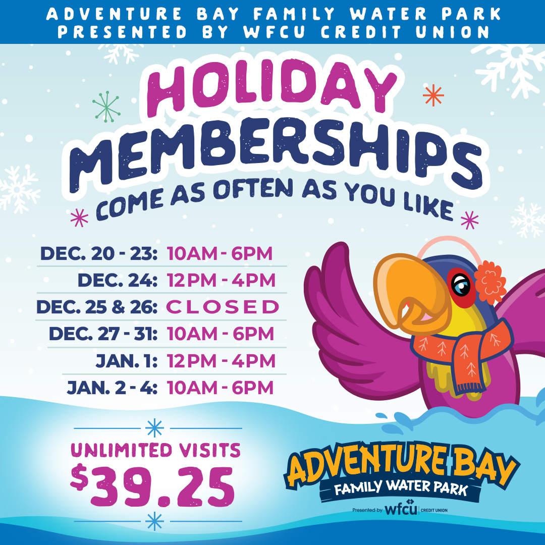 Holiday Membership Hours - Adventure Bay